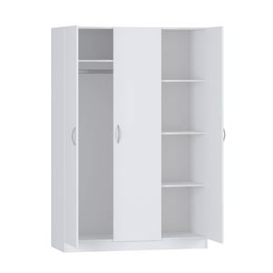 Practa 1200mm White 3 Door Robe
