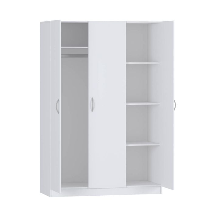 Practa 1200mm White 3 Door Robe
