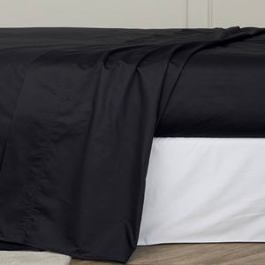 Bedding Co. Flat Sheet 1200TC Egyptian Cotton Luxurious Black King