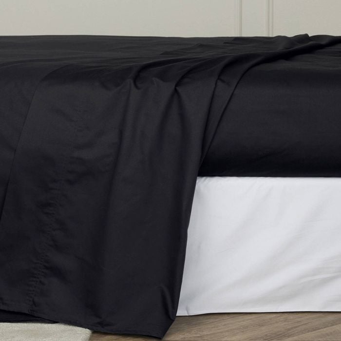 Bedding Co. Flat Sheet 1200TC Egyptian Cotton Luxurious Black King
