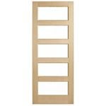 Corinthian Blonde Oak Clear Glass Entrance Door AWO5G - 920mm x 2340mm x 40mm