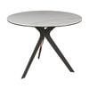 Neo 60cm Side Table Ceramic Tempered Glass Top White