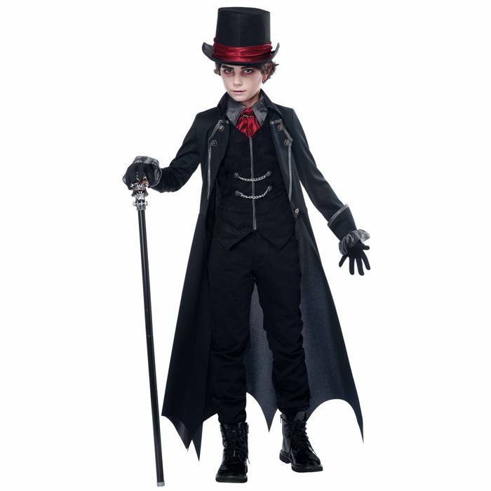 Gothic Vampire Dracula Lord Count Medieval Halloween Child Boys Costume L