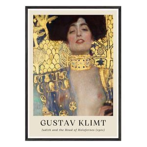 Galrie Gustav Klimt's Judith and the Head of Holofernes Stunning Art Nouveau Print, Black Frame, A3 30 x 42cm (12 x 16inch)