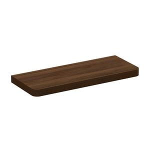 Flexi Storage Decorative Shelving 600 x 36 x 240mm Walnut Curved Floating Shelf