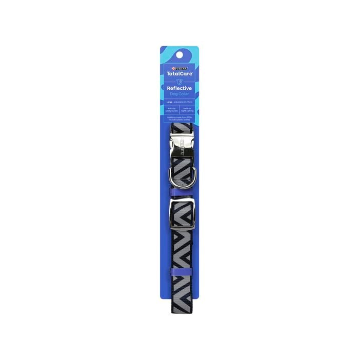 Purina Total Care Navy Reflective Dog Collar - Large