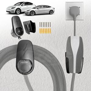 Charger Holder for Tesla Model Y/3/S/X Charging Cable Organizer Wall Mount Adapter