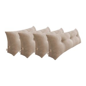 SOGA 4x 100cm Beige Wedge Pillows
