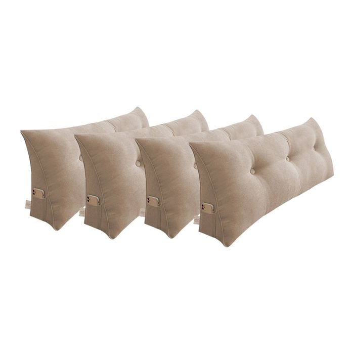 SOGA 4x 100cm Beige Wedge Pillows