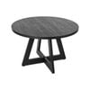 Oikiture 120cm Round Dining Table Wooden Kitchen Furniture Black