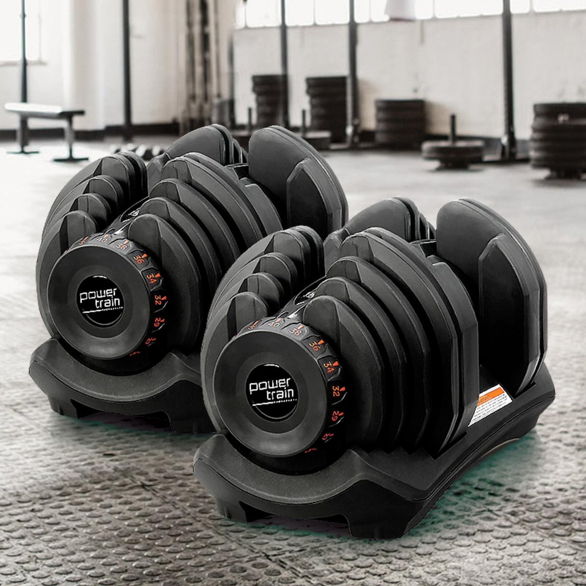Powertrain 80kg adjustable dumbbell set discount