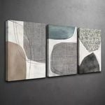 3 Set of Modern Minimalist Geometric Shapes  Print 100% Australian Made 3 x 40x60cm  (Stretched)