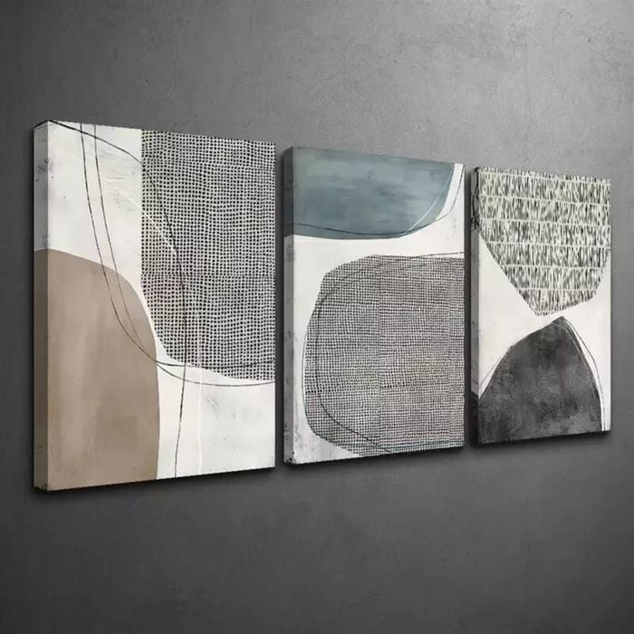 3 Set of Modern Minimalist Geometric Shapes  Print 100% Australian Made 3 x 40x60cm  (Stretched)
