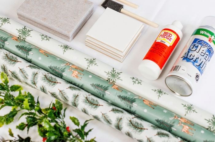 tools and material on a white table