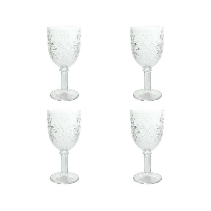 4PK LVD Stemmed Bee 17cm Red Wine Glass Drink Glassware - Clear