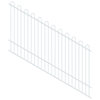 ProtectorAl 1201-2400W x 1500H Pearl White Loop Top Pool Fence Panel Raked 16-30º