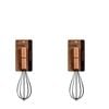 2pcs Beechwood & silicone whisk charcoal