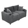 Ufurniture 2 Seaters Sofa Modular Lazy Lounge Sofa Grey