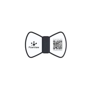 Pawview Bow Anti-loss Smart Pet Id Tag With Qr Code - Black