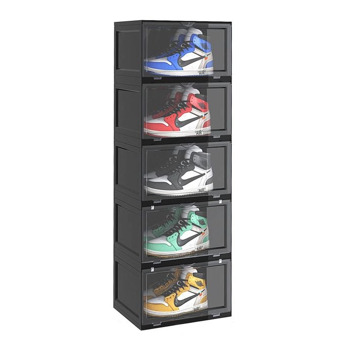 SOGA 5 Tier Black Shoe Box