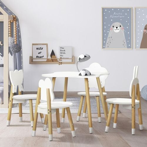 Keezi Kids Table and Chairs Set of 5 Bunnings Australia