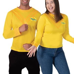 The Wiggles Yellow Skivvy Top Adult Halloween Costume, Extra large