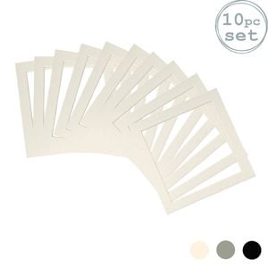 10x Picture Photo Mounts Set - To Fit Frame Size 8 x 8" for Image Size 6 x 6"
