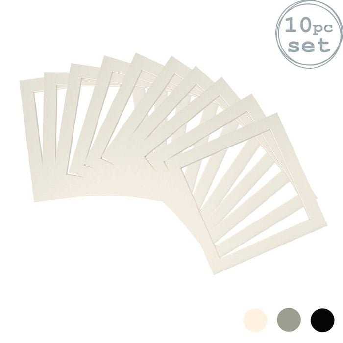 10x Picture Photo Mounts Set - To Fit Frame Size 8 x 8" for Image Size 6 x 6"
