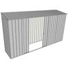 Build-a-Shed 0.8 x 3.7 x 2m Skillion Double Sliding Side Door Shed - Zinc