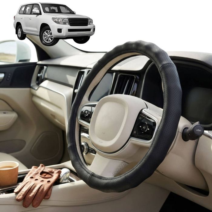 Australian Goose Steering Wheel Cover for Toyota LandCruiser 200 2012 - 2021 (GX GXL) Circle Black