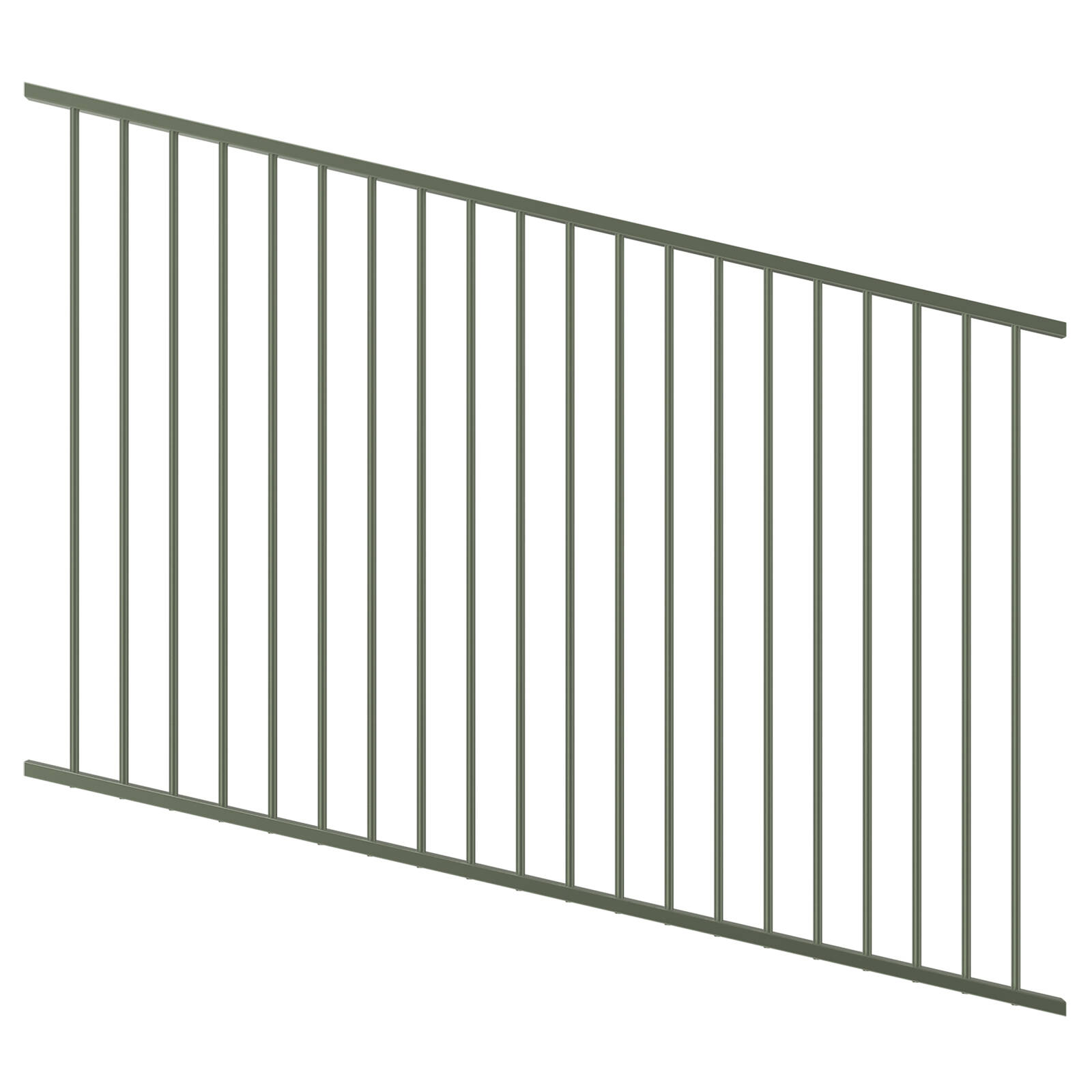 ProtectorAl 1201 - 2400 x 1200mm Pale Eucalypt Raked Up to 15º Flat Top Pool Fence Panel thumbnail 2