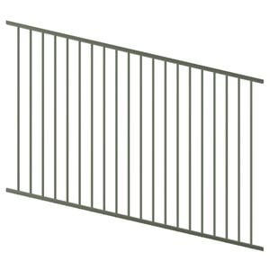ProtectorAl 350-1200W x 1200H Pale Eucalypt Raked Up to 15º Flat Top Pool Fence Panel