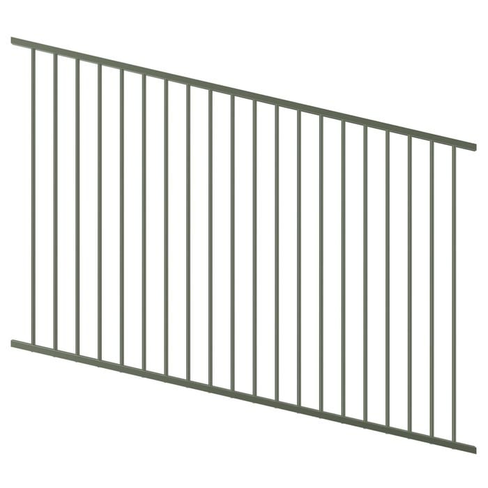 ProtectorAl 350-1200W x 1200H Pale Eucalypt Raked Up to 15º Flat Top Pool Fence Panel