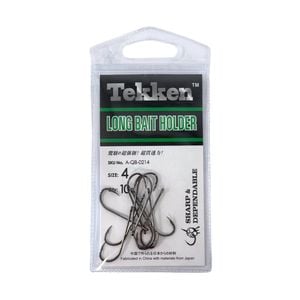 Tekken Size 4 Long Bait Holder Hooks – 10 Pack