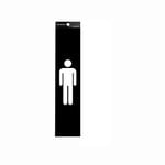 Sandleford 245 x 58mm Black Gentlemen Self Adhesive Sign