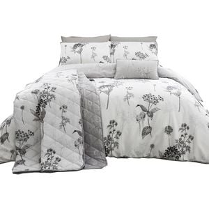 Bloomington Coverley Grey Cotton Rich Quilt Cover Set Queen