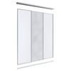 Lugna 2100 x 1800mm Clear Anodised Wardrobe 1 Mirror 2 Melamine Triple Sliding Doors