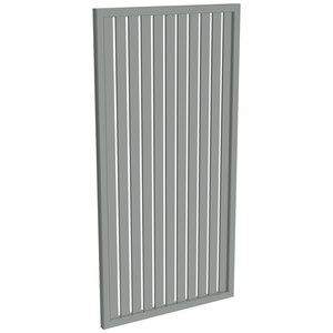 ProtectorAl 300-1000W X 1001-2000H Palladium Silver Aluminium Welded Slat Panel Vertical 18mm Gap