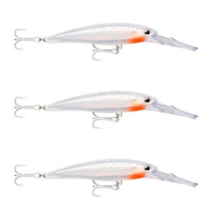 3x Rapala 14cm X Rap Magnum 20 Deep Diving Trolling Lures - Glass Ghost