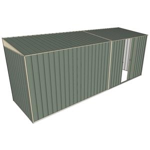 Build-a-Shed 1.5 x 5.2 x 2m Single Sliding Side Door Skillion Shed - Green