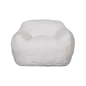 I Am Fake Cozy Chair Home Decor Faux Fur Medium White