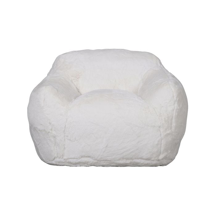 I Am Fake Cozy Chair Home Decor Faux Fur Medium White