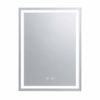 P&P Silver Rectangle LED Bathroom Mirror With Anti-Fog Touch Control 600x800mm