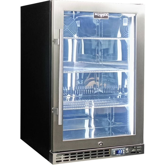 Schmick Stainless Glass Door Bar Fridge (Right Hinged) - SK116R-HD
