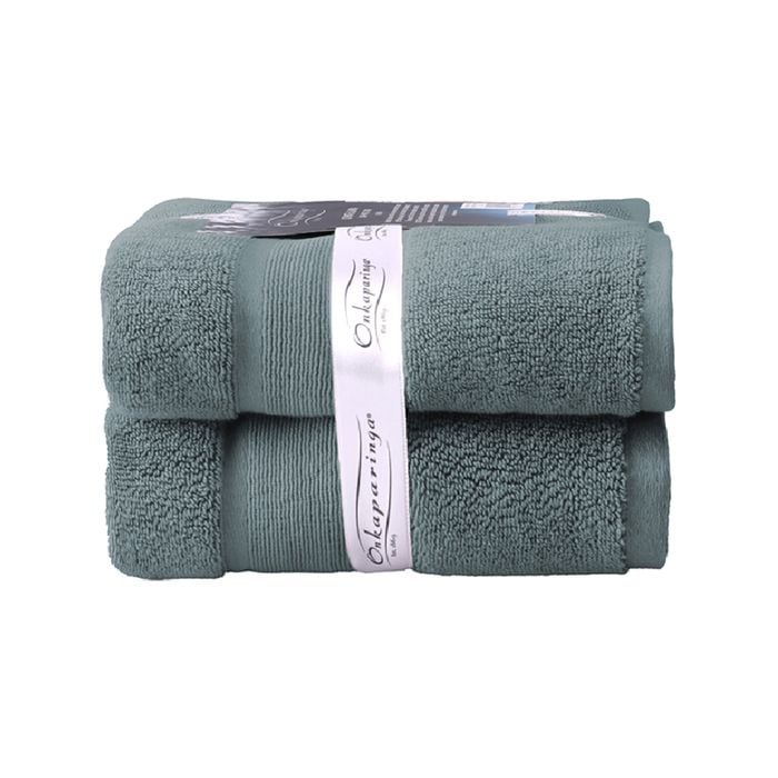 2PK Ultimate Alanya Bathroom Bath Mat/Towel 850Gsm Slate