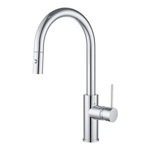 Mondella WELS 5 Star 6L/min 35mm Chrome Resonance Side Lever Pull Down Sink Mixer