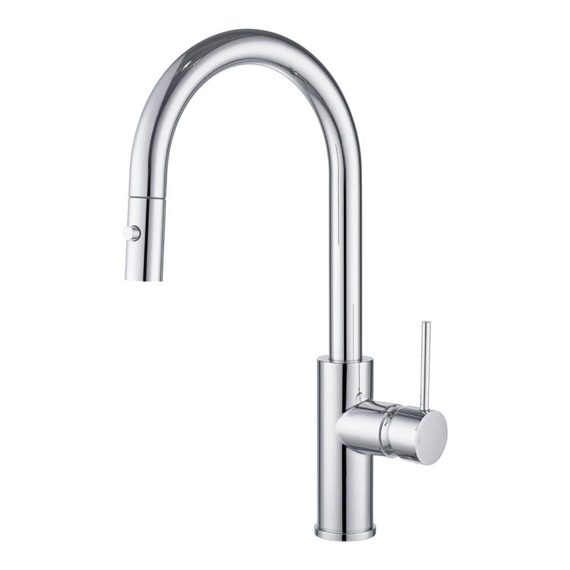 Mondella WELS 5 Star 6L/min 35mm Chrome Resonance Side Lever Pull Down Sink Mixer