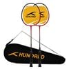 HUNDRED Powertek 100 (Set of 2) Badminton Racquet with Full Cover (Red/Black, Size: Standard, Grip Size: G5)
