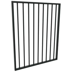 ProtectorAl 975 x 1200mm Black Satin Aluminium Square Picket Flat Top Pool Gate