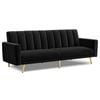 ALFORDSON Sofa Bed Velvet Black